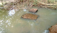 Dirty water used by residents for domestic activities at Bormase/Sekesua