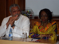 Jerry John Rawlings with his Nana Konadu Agyeman-Rawlings