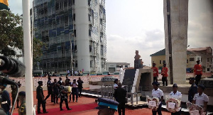 President Nana Addo Dankwa Akufo-Addo laying a wreath