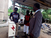 Prof. Frimpong Boateng with the brothers; James Kojo Ansah and Kwesi Ansah