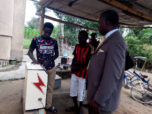 Prof. Frimpong Boateng with the brothers; James Kojo Ansah and Kwesi Ansah