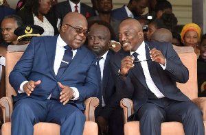 Tshisekedi (l) with Kabila during cordial times