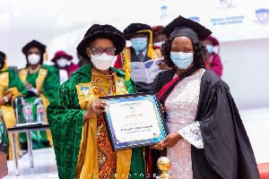 Patricia Ofori Atta receiving her honours