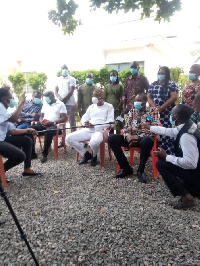 The authorities at one of the affected farms in Accra