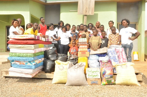 NGO executives donating items