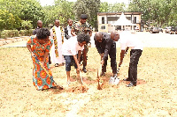 The Old Achimotan Association1968 Year Group cut a sod cut to expand the parade grounds