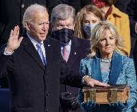 Joe Biden taking his Oath of Office as the 46th President of the United States of America