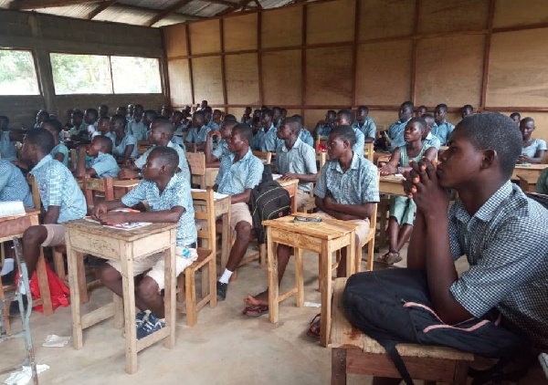 Senior high school students in a classroom