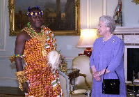 Otumfuo Osei Tutu II met Queen Elizabeth II at the Buckingham Palace