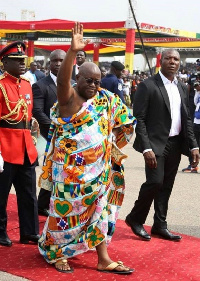 President Nana Addo Dankwa Akufo-Addo on his way to take his oath of office in 2017