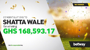 Dancehall artiste, Shatta Wale bagged a staggering GHC168,593 from betting with Betway