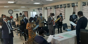 The swearing in of the 15-member governing  council of UPSA