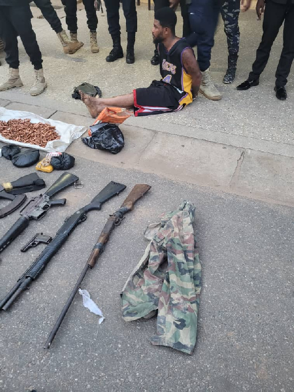 Impounded weapons at Ntoaso