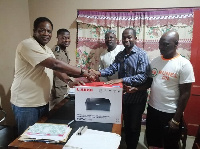 A brand new multi purpose printer was donated to the Nkwanta South Municipal Fire Service Office