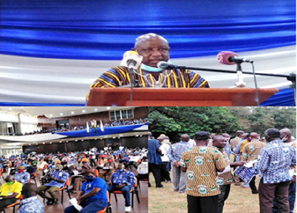 Godfred Agulbire addressing the gathering