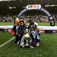 Christian Atsu won the English Championship title with Newcastle United on Sunday