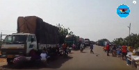 The commuters have been stuck at Buipe since Thursday