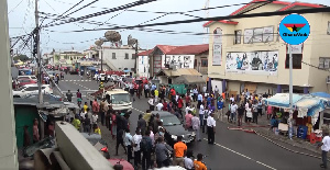 Most people stood close to each other on the streets