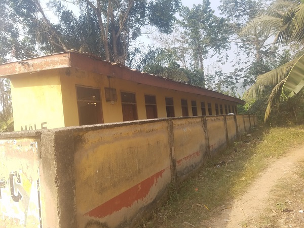 A photo of the toilet facility that has been reported to left to rot