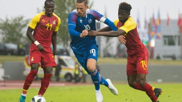 Black Stars in the red jersey