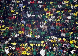 A Photo Of Football Fans At The Sports Stadium