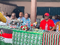 Dr. Duffuor (middle) has been touring the country to canvass for support for flagbearership bid