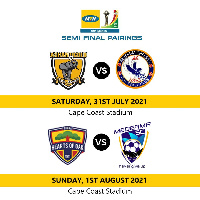 The semi-final matches would be played at the Cape Coast Sports Stadium