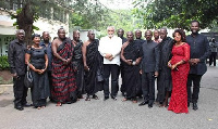 Rawlings with the family delegation