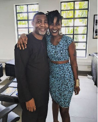 Dr. Lawrence Tetteh with the late songstress Ebony Reigns