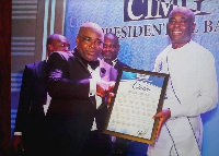 Prof Abednego Okoe Amartey,Vice-Chancellor UPSA receiving his award