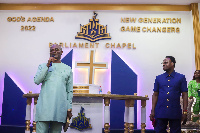 Kennedy Agyapong delivering his remarks during the session