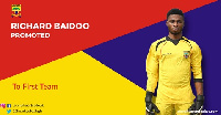 Hearts Goalkeeper Richard Baidoo