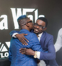 CEO of Zylophone media, Nana Appiah Mensah and Shatta Wale