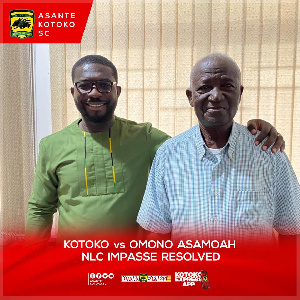 Asante Kotoko CEO, Nana Yaw Amponsah And Former Physiotherapist Mr. Omono Asamoah