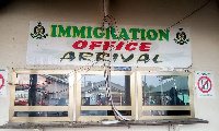 The fire destroyed two offices belonging to the Elubo Immigration Service