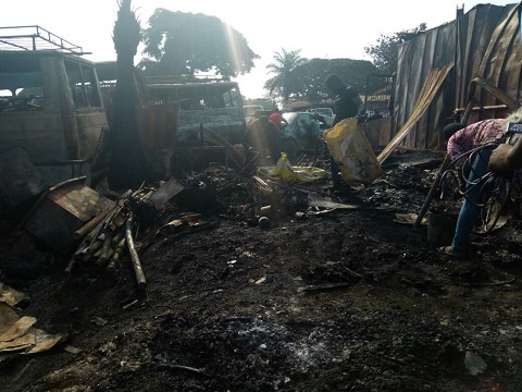 Thousands of cedis worth of materials were completely burnt in the inferno