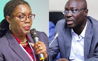 Ursula Owusu-Ekuful, Communications Minister and Cassiel Ato Forson, MP for Ajumako Enyan Essiam