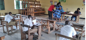 Inmates writing the Accounting paper 2