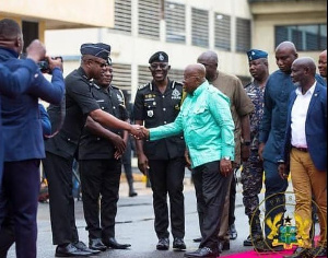 President Nana Addo Dankwa Akufo-Addo with some police officers