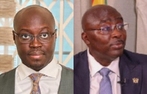 Cassiel Ato Forson (left), Mahamudu Bawumia (right)