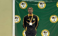 Abeiku Jackson won silver in the Men's 50m Butterfly event