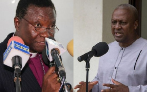 Professor Emmanuel Asante, Peace Council chair (left) and former President Mahama