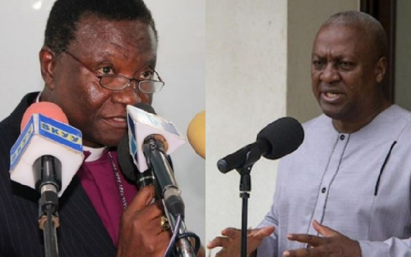 Professor Emmanuel Asante, Peace Council chair (left) and former President Mahama