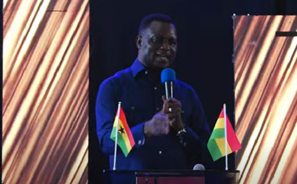 Dr Yaw Osei Adutwum speaking at the 2023 Ghana Teacher Prize