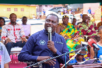 Deputy Minister of Education, Dr. Osei Adutwum speaking at the event