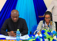 Information Minister, Kojo Oppong Nkrumah with some of the participants