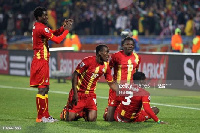 Black Stars players at the 2010 FIFA World Cup in South Africa