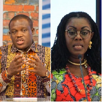 MP Sam Nartey George (left), Communication and Digitalisation Minister Ursula Owusu-Ekuful (right)