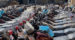 420 motorbikes have been donated to some NPP coordinators ahead of the December 7 polls