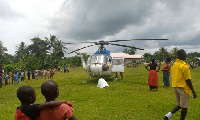 The aircraft landed on the school compound after it developed a mechanical fault